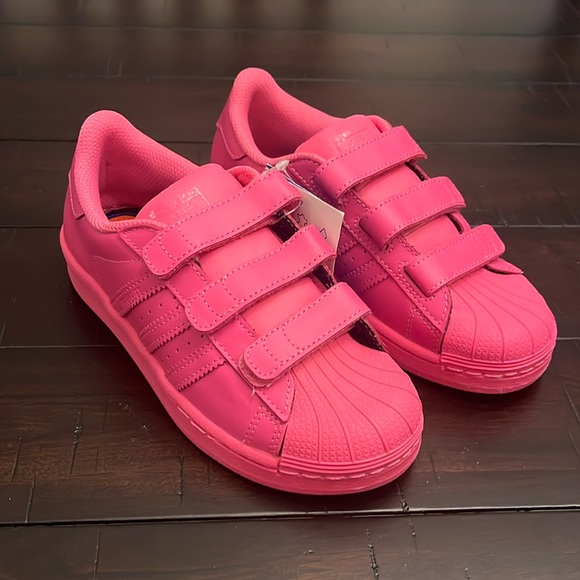 Adidas Superstar Supercolor X Pharrell Williams shoes Equality Youth Girls Sz 2 - Picture 2 of 13